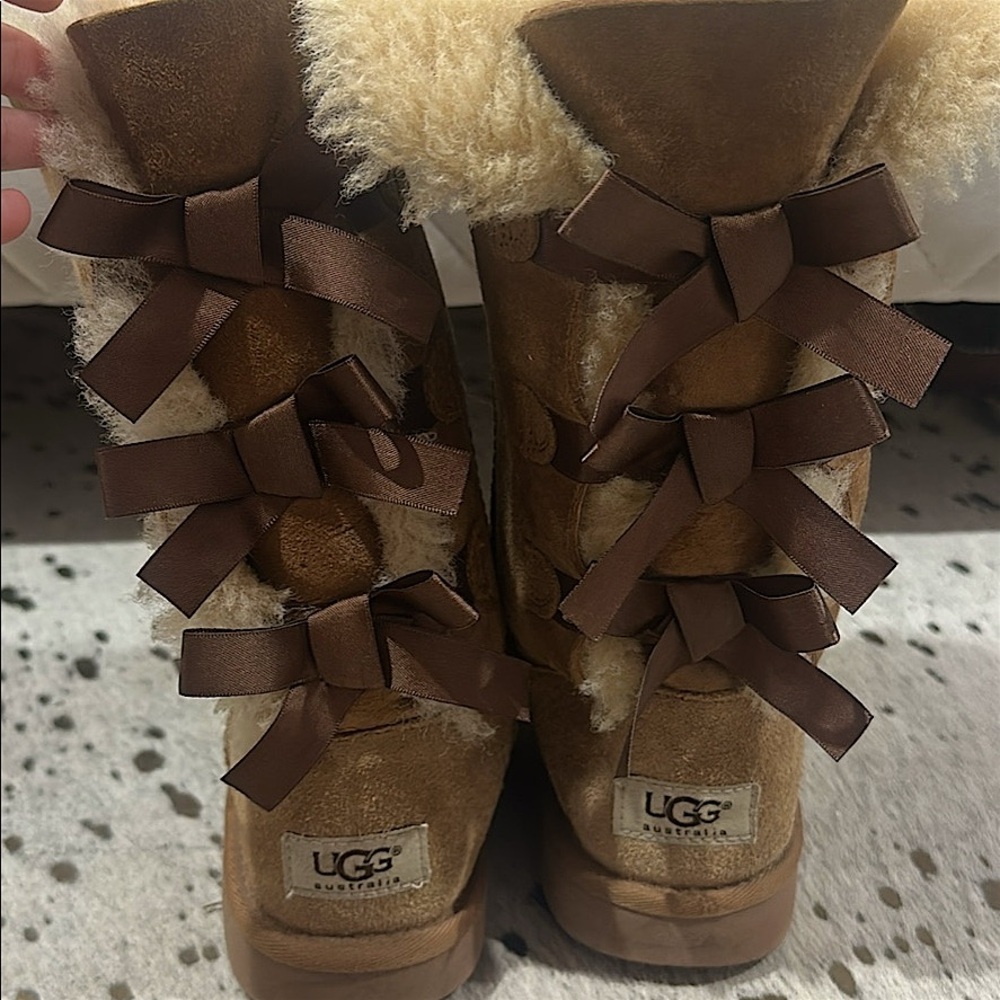 Girls Uggs Bailey Bow Tall